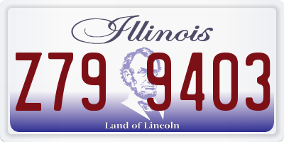 IL license plate Z799403