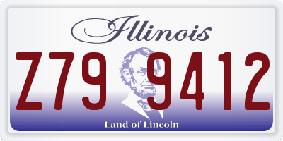 IL license plate Z799412