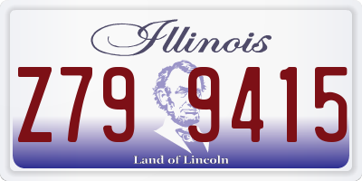 IL license plate Z799415