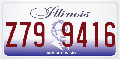 IL license plate Z799416