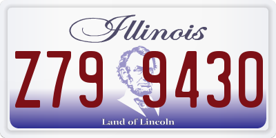 IL license plate Z799430