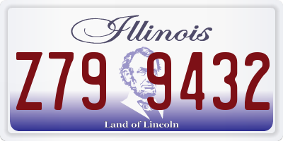 IL license plate Z799432