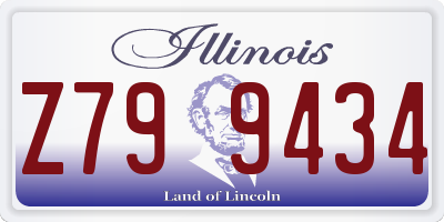 IL license plate Z799434