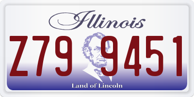 IL license plate Z799451