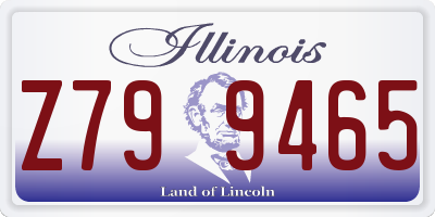 IL license plate Z799465
