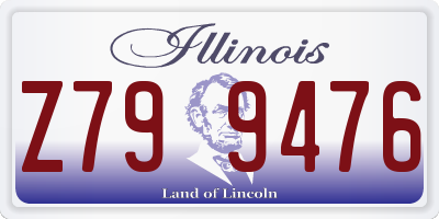 IL license plate Z799476