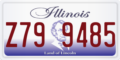 IL license plate Z799485