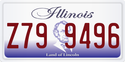 IL license plate Z799496