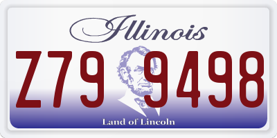 IL license plate Z799498