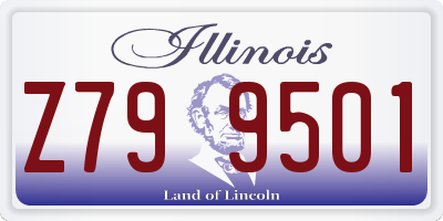 IL license plate Z799501