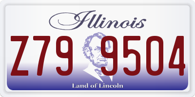 IL license plate Z799504