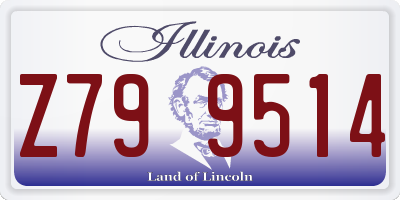 IL license plate Z799514