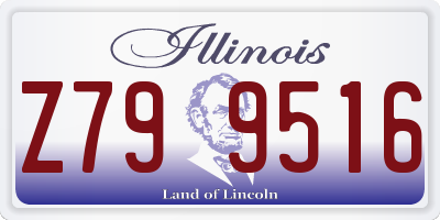 IL license plate Z799516