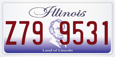 IL license plate Z799531