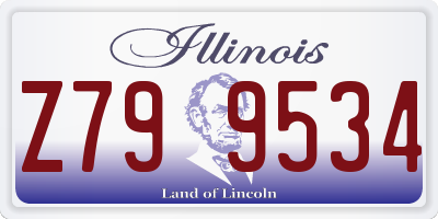 IL license plate Z799534