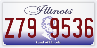 IL license plate Z799536