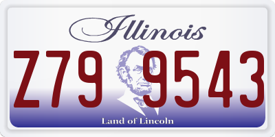 IL license plate Z799543