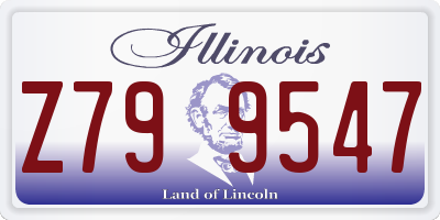 IL license plate Z799547
