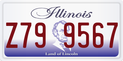 IL license plate Z799567