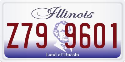 IL license plate Z799601