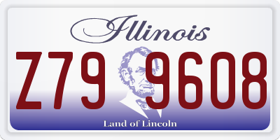 IL license plate Z799608