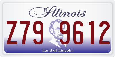 IL license plate Z799612