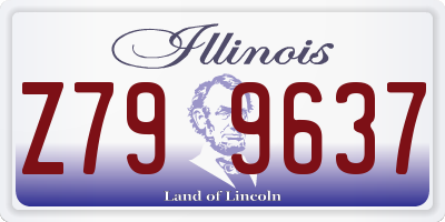 IL license plate Z799637