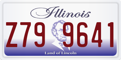 IL license plate Z799641