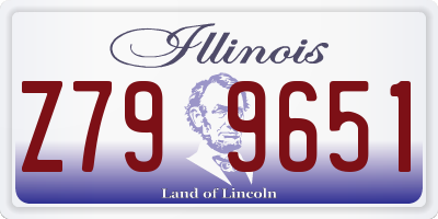 IL license plate Z799651