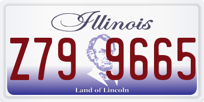 IL license plate Z799665