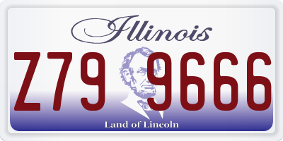IL license plate Z799666