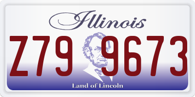 IL license plate Z799673