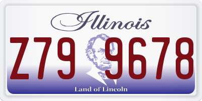 IL license plate Z799678