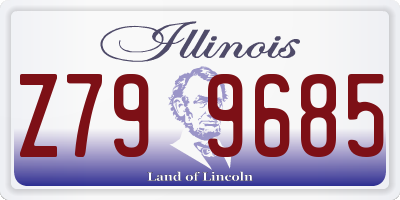 IL license plate Z799685