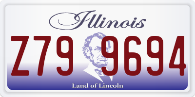 IL license plate Z799694