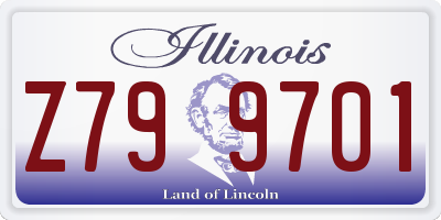 IL license plate Z799701