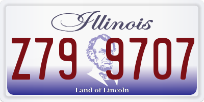 IL license plate Z799707
