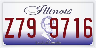IL license plate Z799716