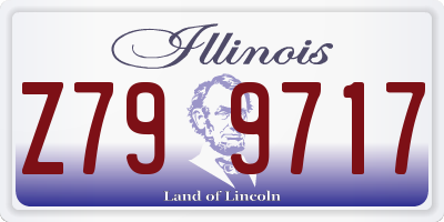IL license plate Z799717