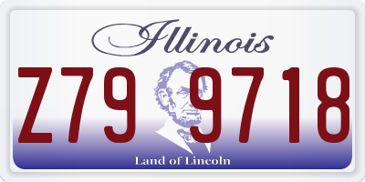 IL license plate Z799718