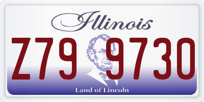 IL license plate Z799730