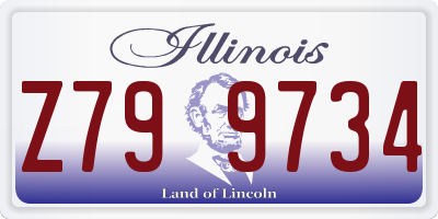 IL license plate Z799734