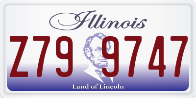 IL license plate Z799747