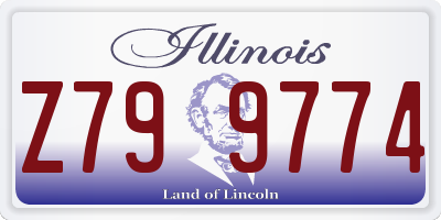 IL license plate Z799774