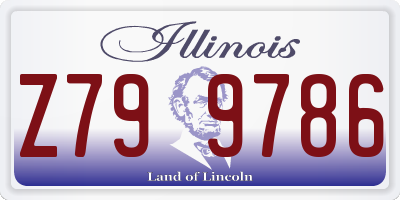 IL license plate Z799786