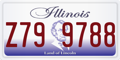 IL license plate Z799788
