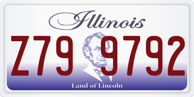 IL license plate Z799792