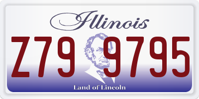 IL license plate Z799795