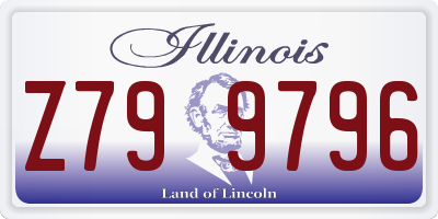 IL license plate Z799796