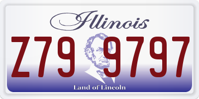 IL license plate Z799797